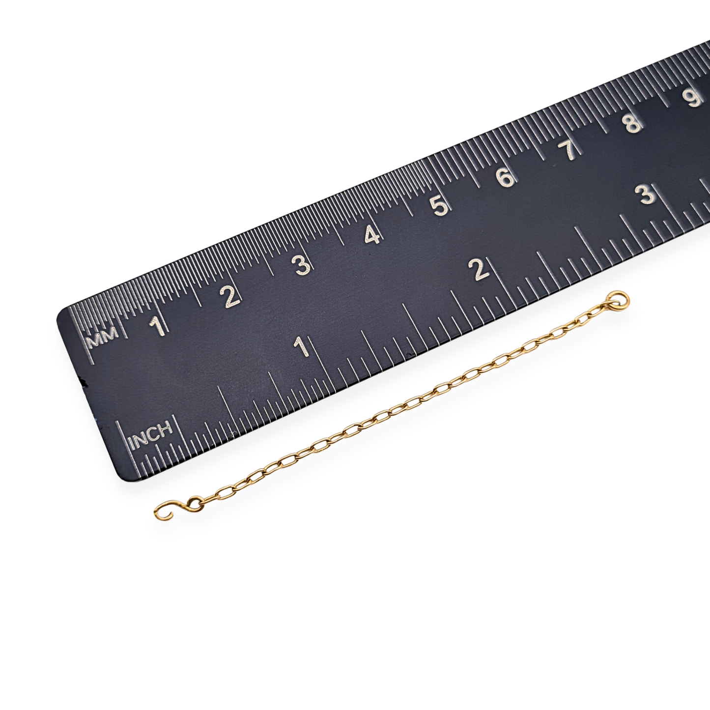 9ct Rose Gold Safety Chain 2.5" S Link Hook Tested 9ct