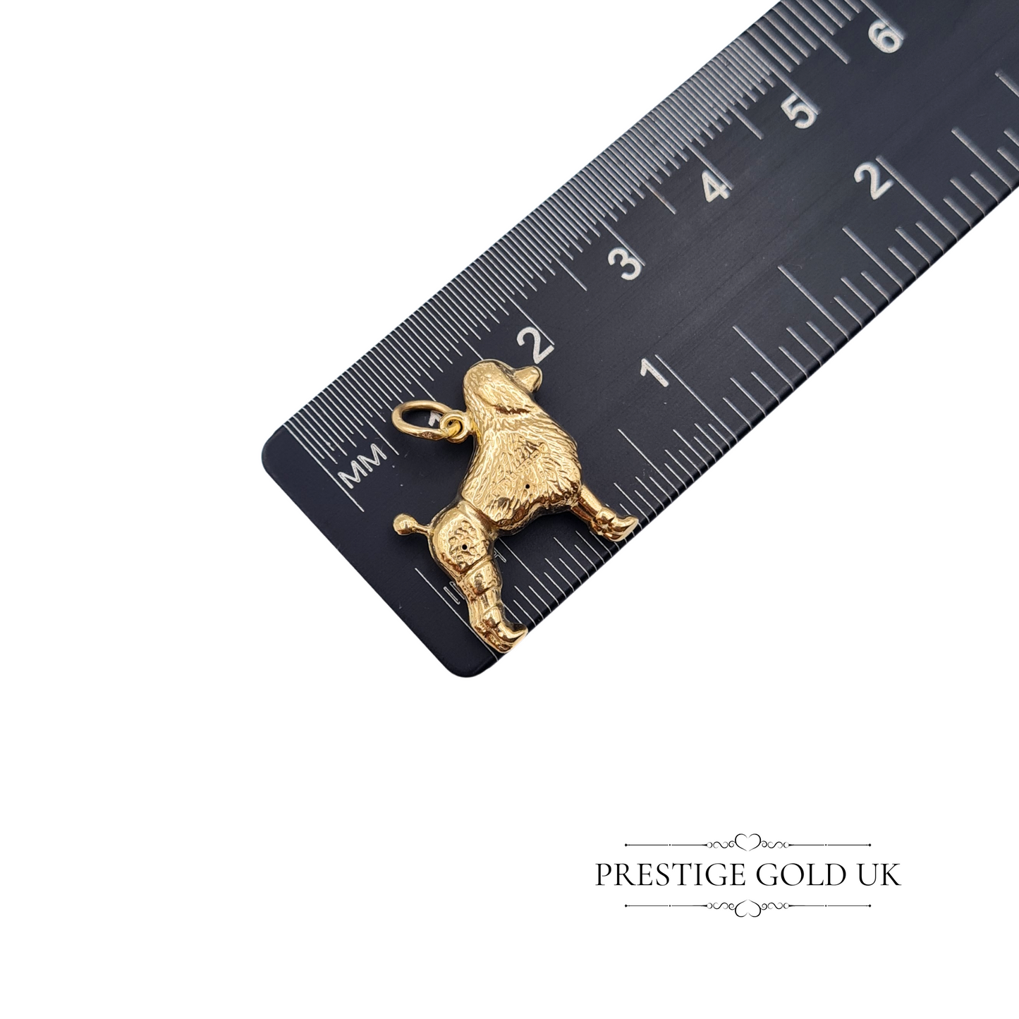 Vintage 9ct Gold Poodle Charm, Hollow Construction, Fully Hallmarked