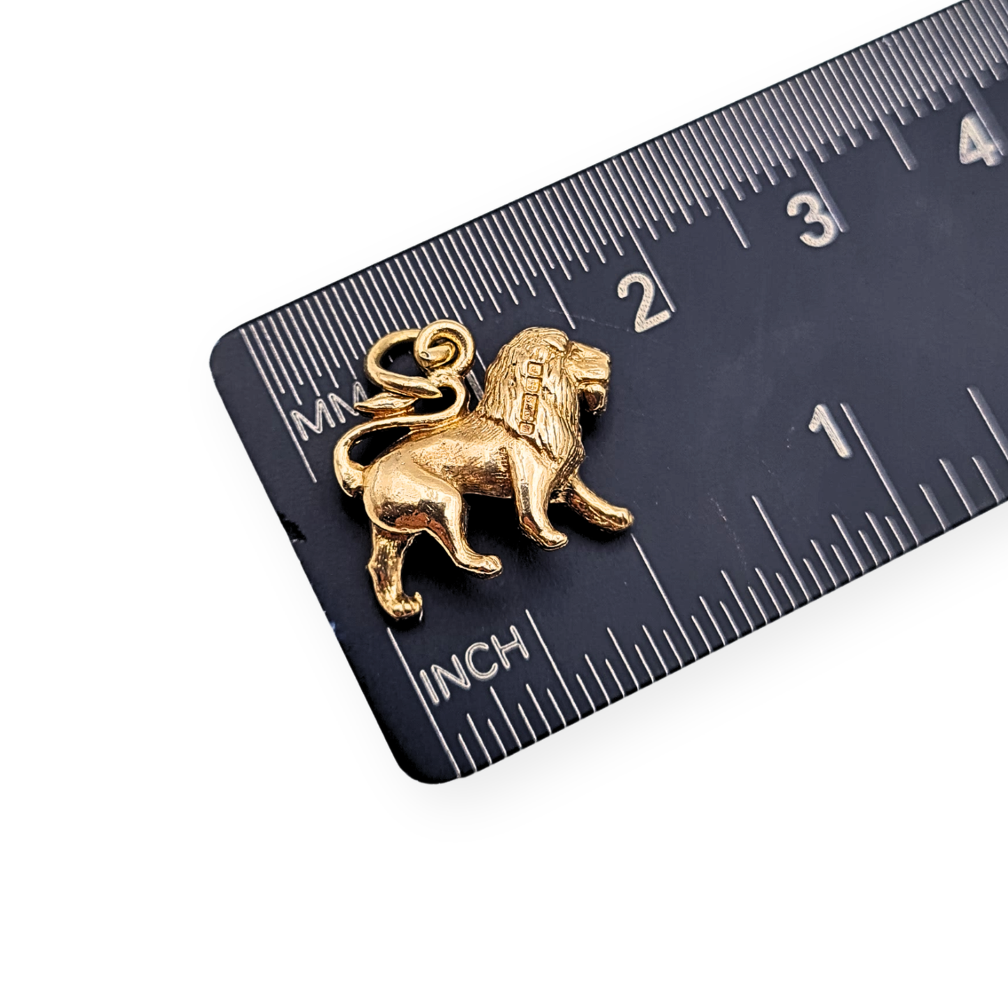 9ct Gold Lion Charm, Birmingham 1989, Lion Pendant