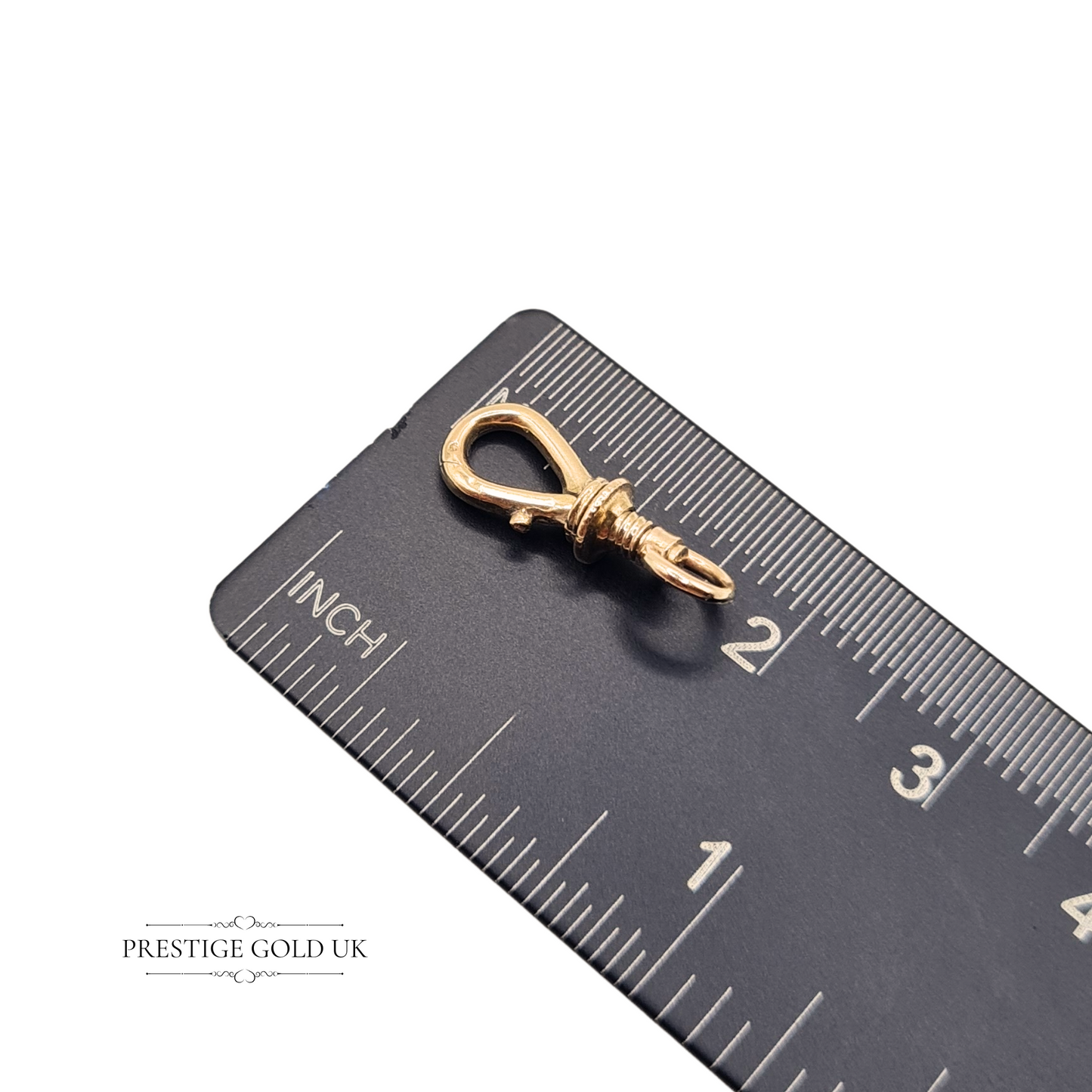 Small 9ct Yellow Gold Screw Clasp, 17 x 6mm, Tiny Fastener For Charms