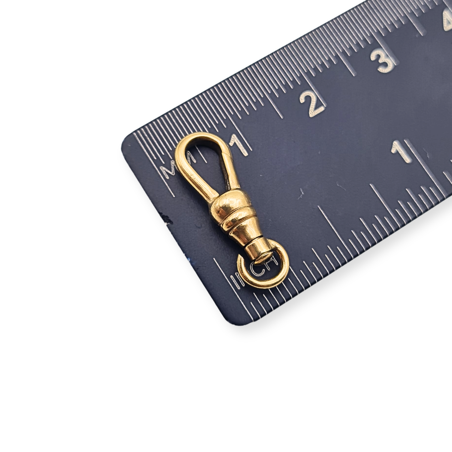 Vintage 9ct Yellow Gold Swivel Dog Clip Clasp, Albert Chain Fob Connector