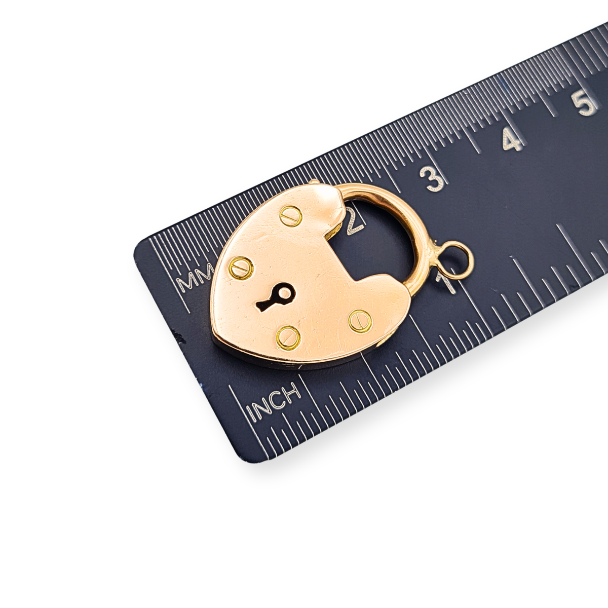 Huge Antique 15ct Rose Gold Large Heart Padlock Clasp, Opening Clasp