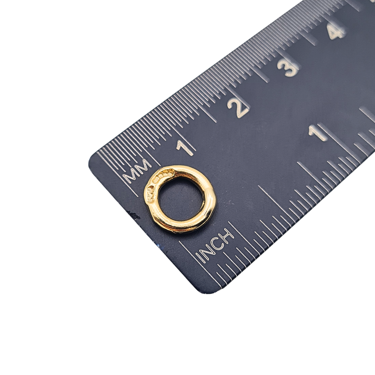 9ct Gold Large Closed Jump Ring Sheffield 1993 Solid Gold Connector