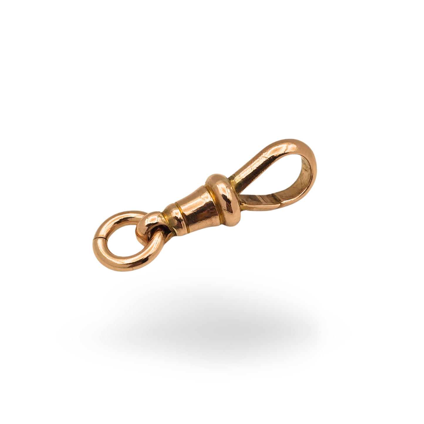 9ct Rose Gold Dog Clip Clasp, 26mm, Stamped 9ct, Secure Charm Hook