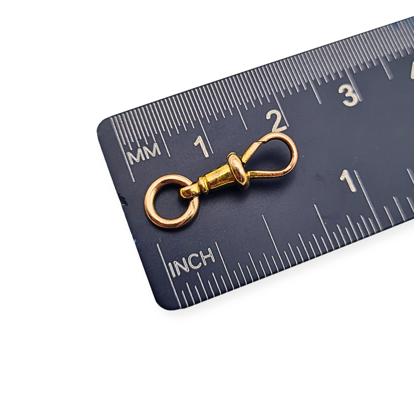 9ct Rose Gold Albert Chain Dog Clip Clasp 19mm Tiny Clip