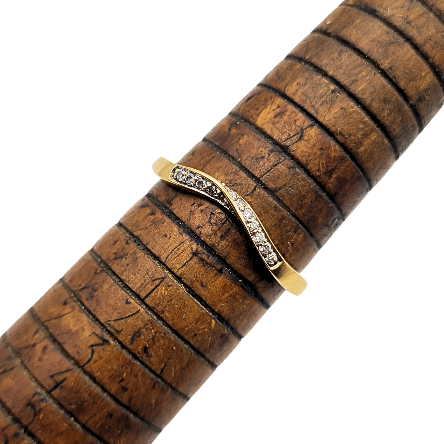 Quality 18ct Gold Diamond Twist Eternity Ring Band UK Q US 8.25