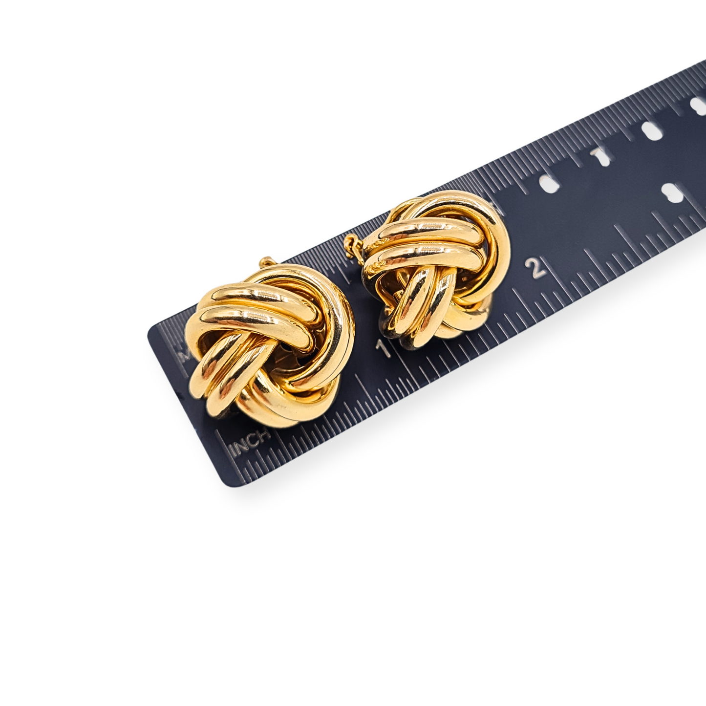Amazing Huge 9ct Gold UnoAErre Twist Knot Earrings.