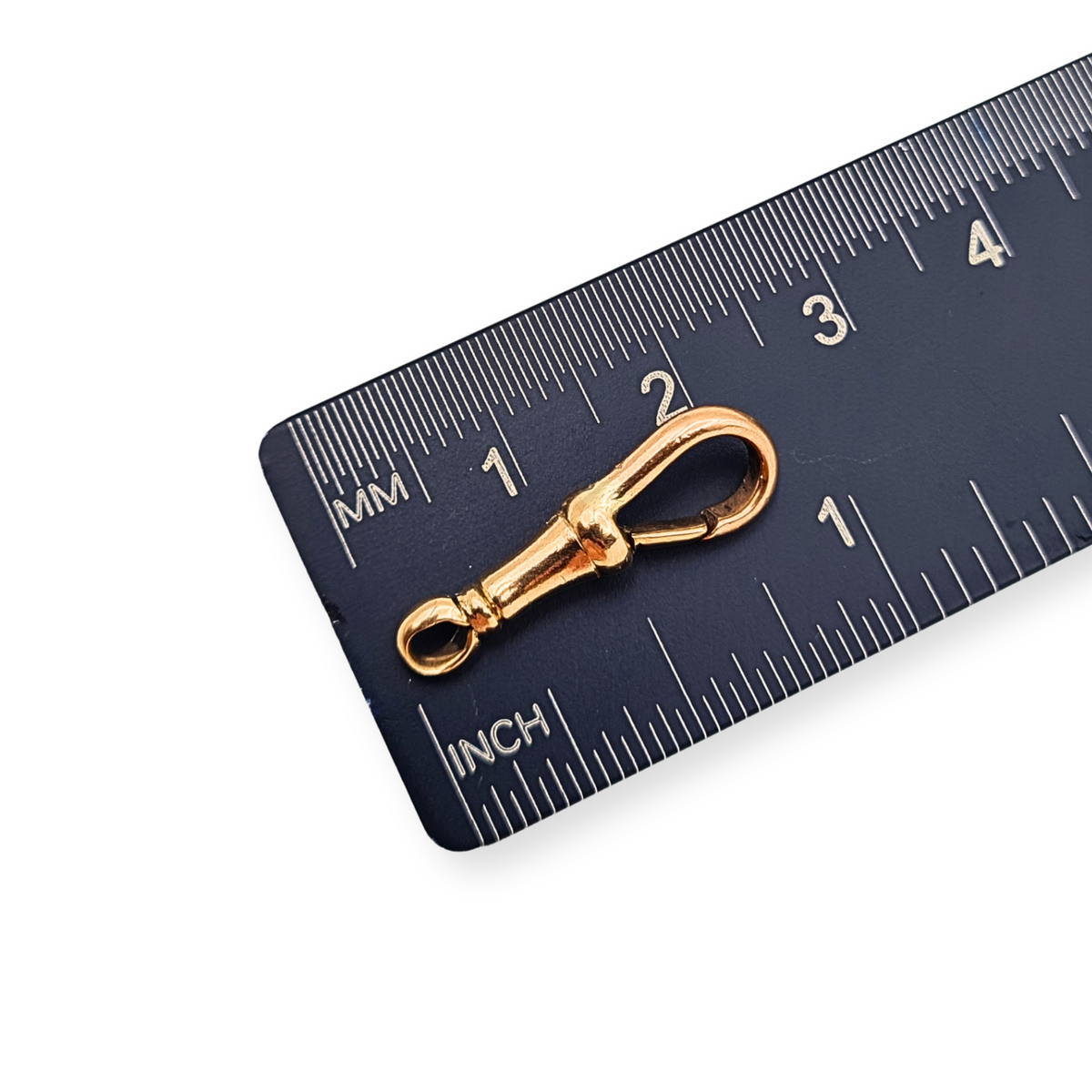 9ct Rose Gold Albert Chain Dog Clip Clasp 22mm long.