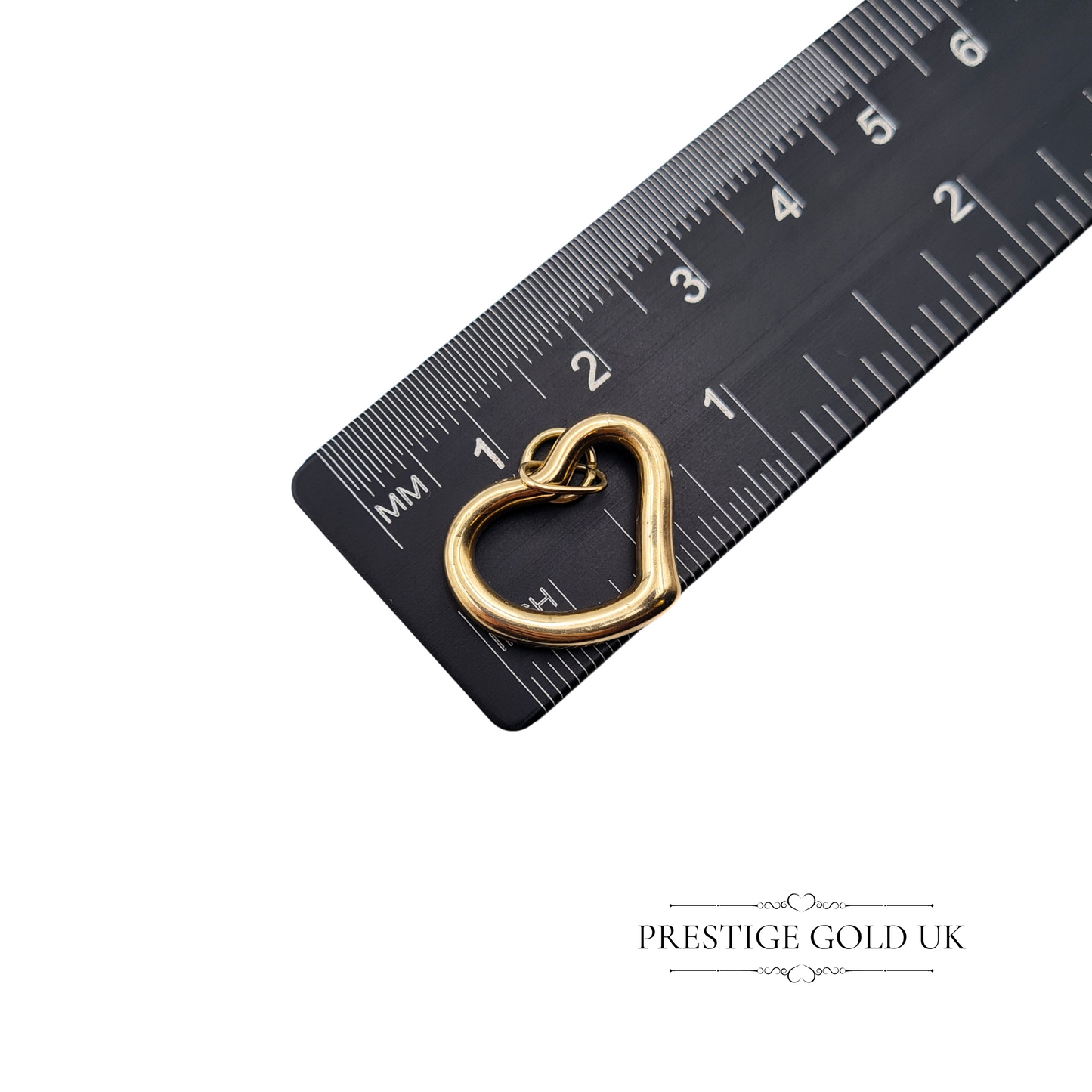 Vintage 9ct Gold Hollow Small Heart Pendant or Charm