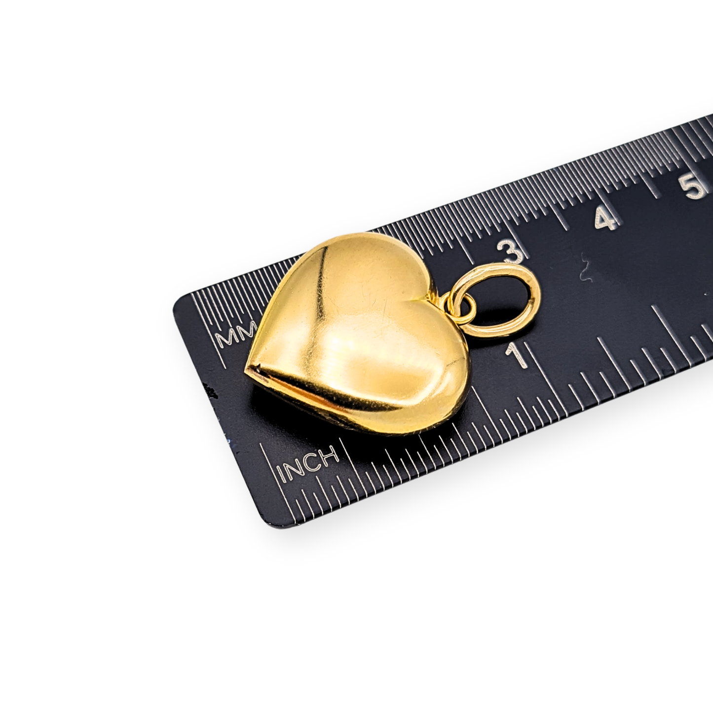 Large 9ct Gold Heart Pendant, Fully Hallmarked, Hollow construction