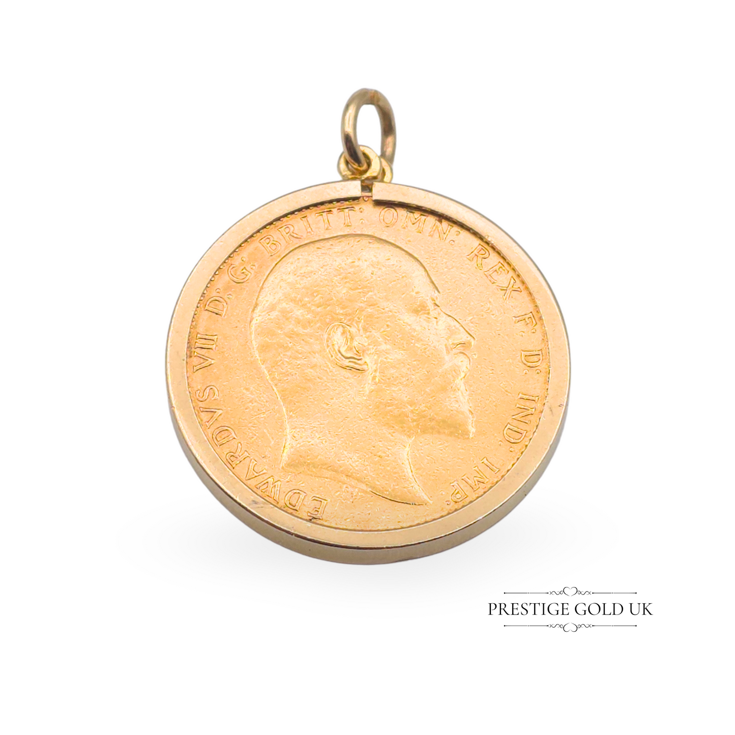 Vintage 9ct Gold Full Sovereign Holder Pendant, Fully British Hallmarked Birmingham 1990