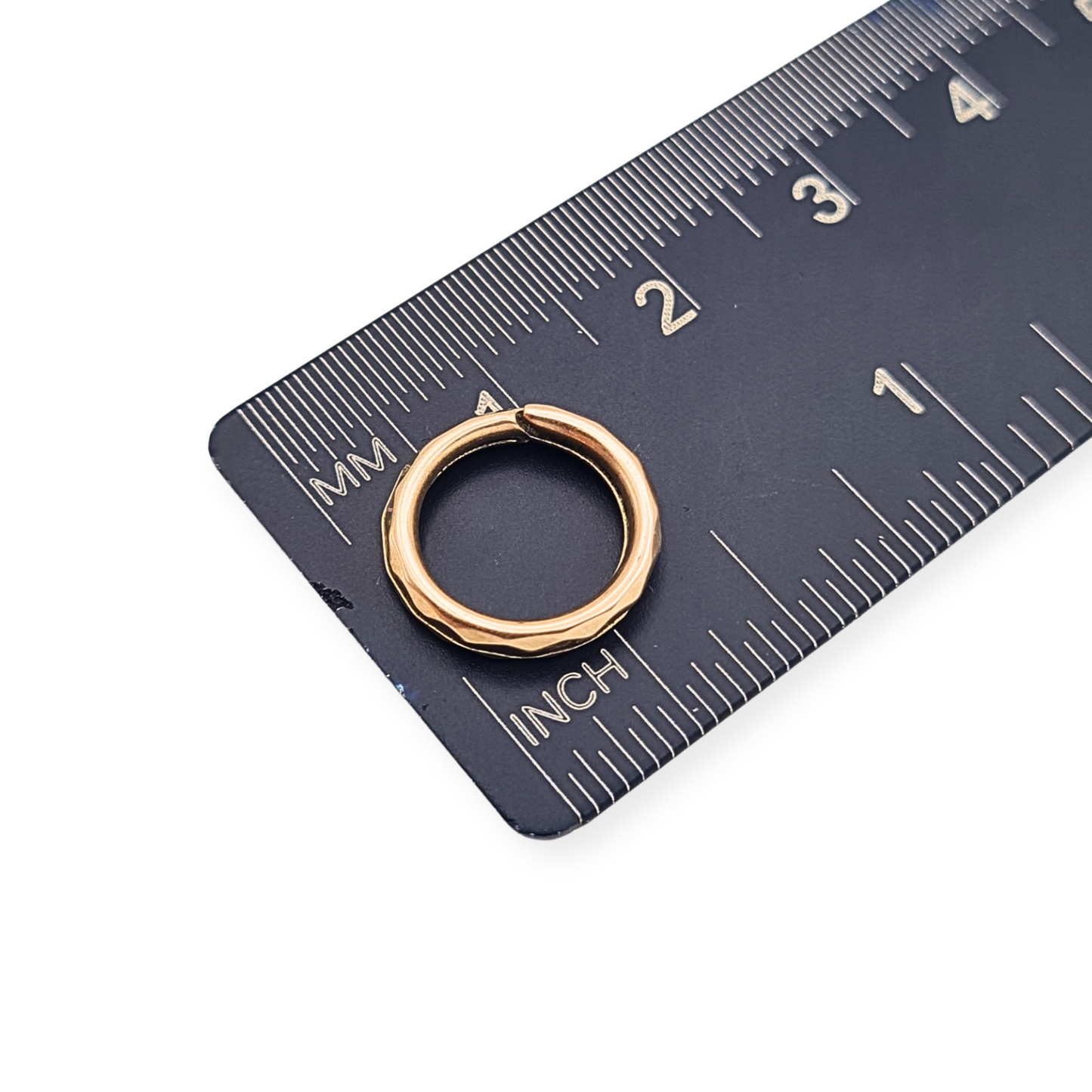 Antique 9ct Gold Faceted Split Ring Connector Jewellery Finding 12mm