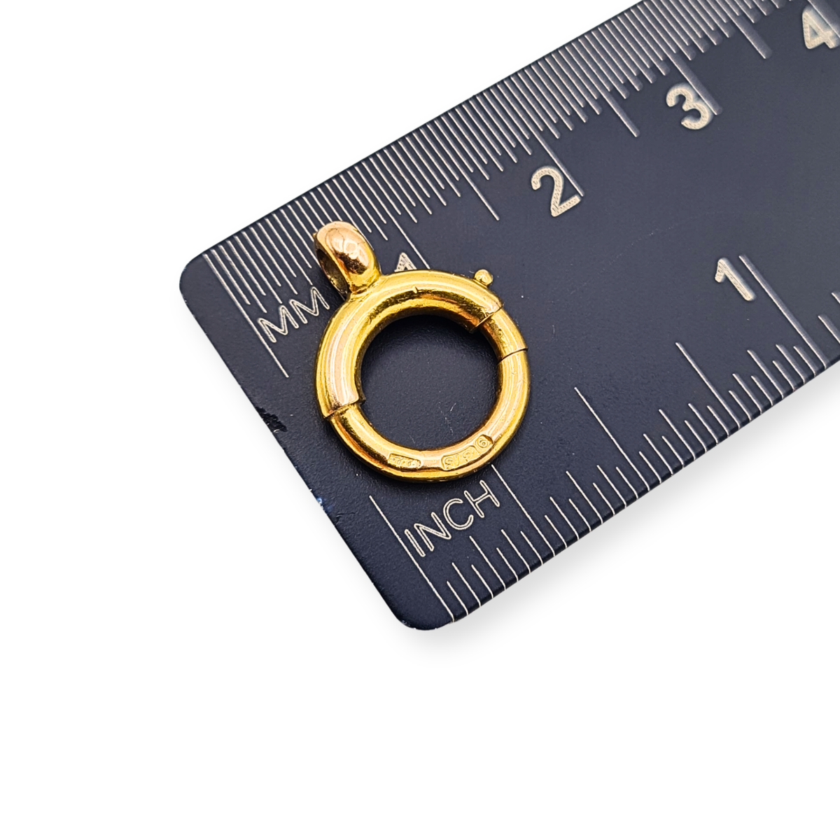 Large 9ct Gold Antique Bolt Ring Clasp Large Secure Spring Fastener