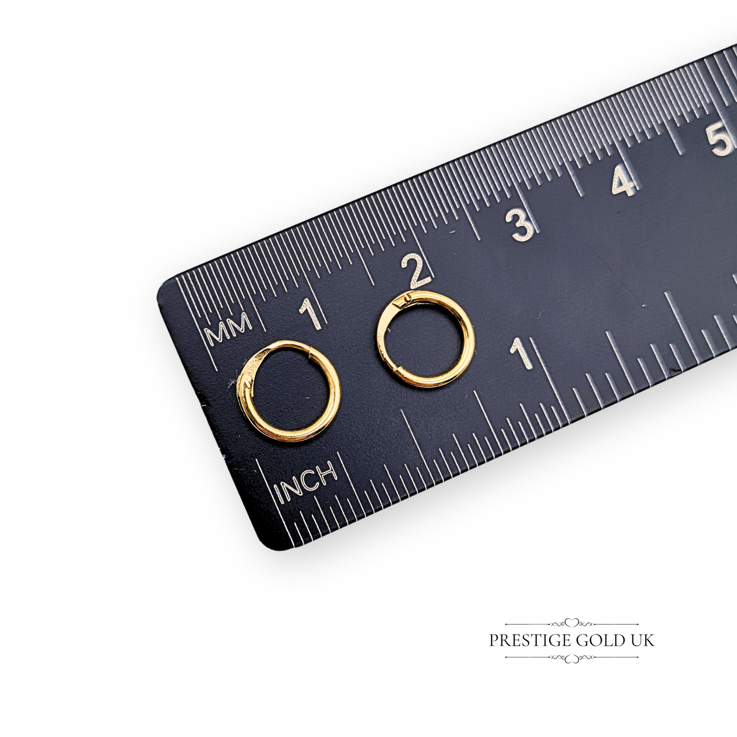 18ct Gold Tiny Hinged Sleeper Hoops, Tiny Hinged Earrings