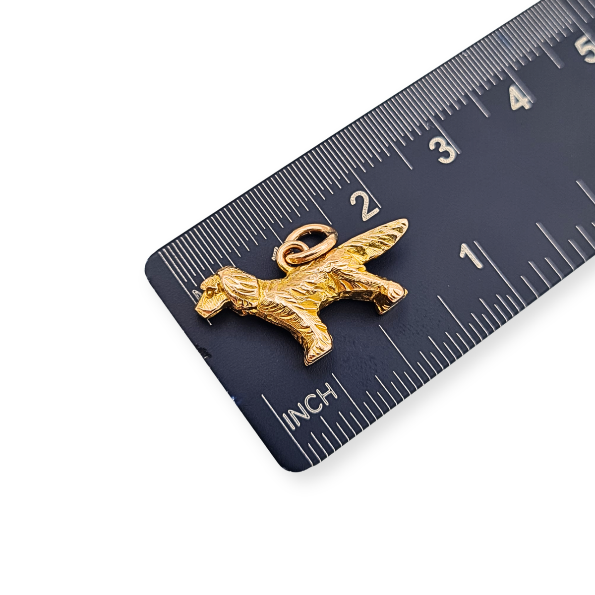 9ct Gold Red Setter Dog Charm Solid Hand Engraved Pendant