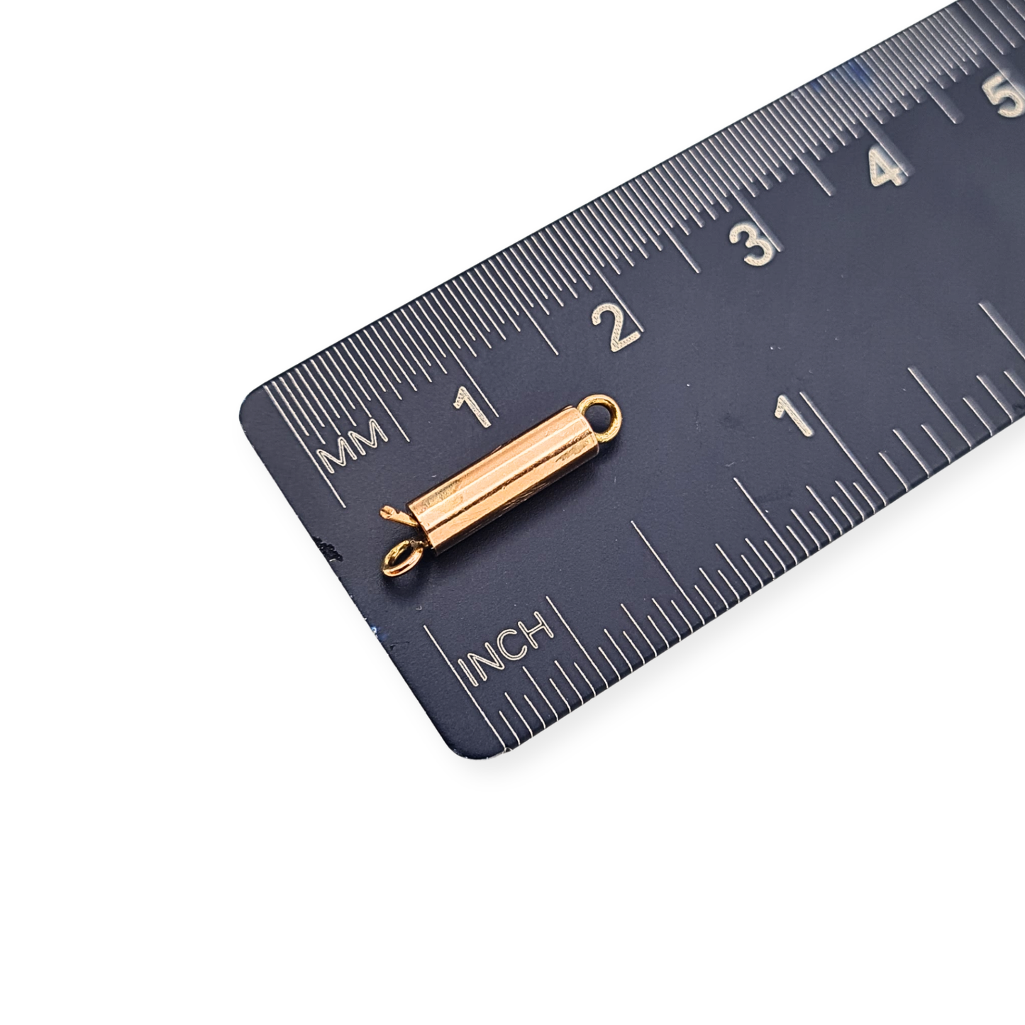 9ct Rose Gold Push Clasp 15mm Tube Clasp Antique Necklace Bracelet Clasp