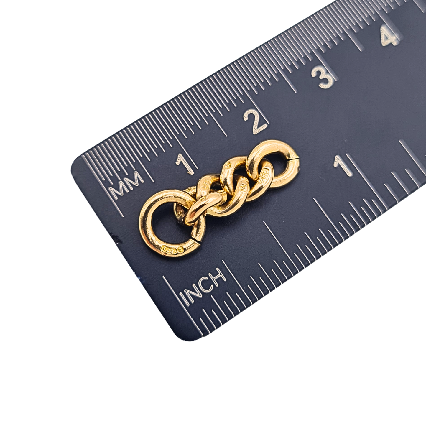 9ct Gold Small Curb Chain Necklace Extender 20mm Yellow Gold Chain