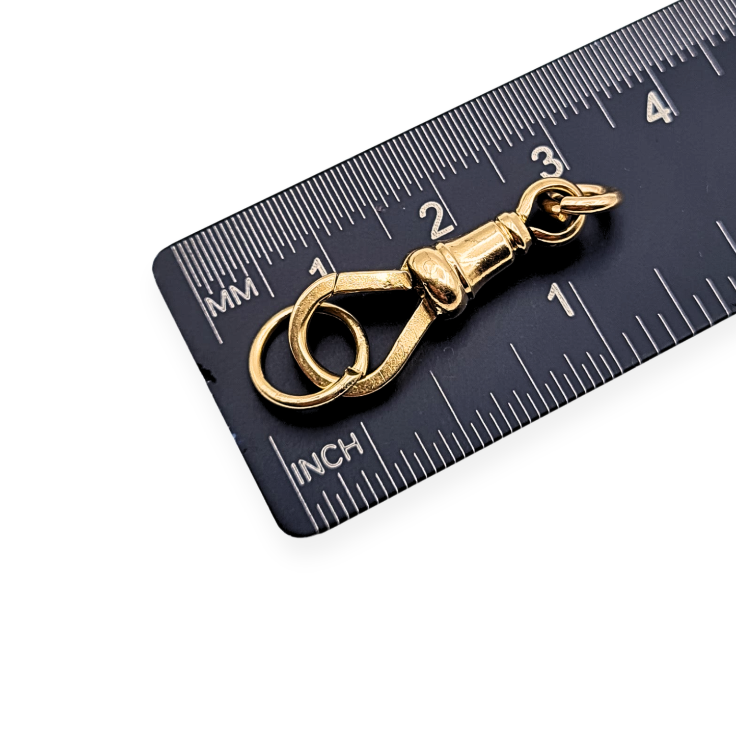 9ct Gold Albert Chain Dog Clip 25mm Vintage