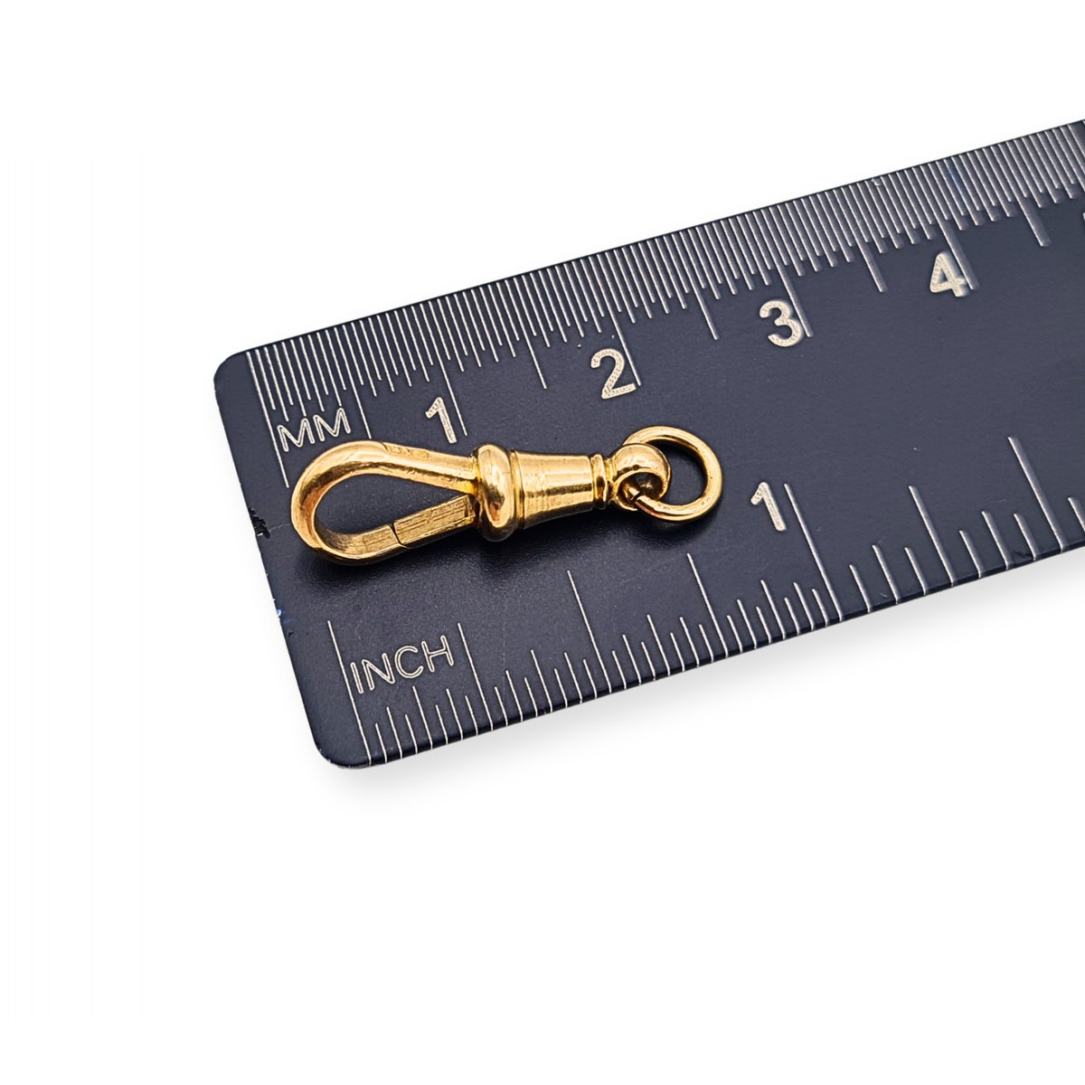 Small 9ct Solid Gold Albert Chain Dog Clip Clasp, Clip