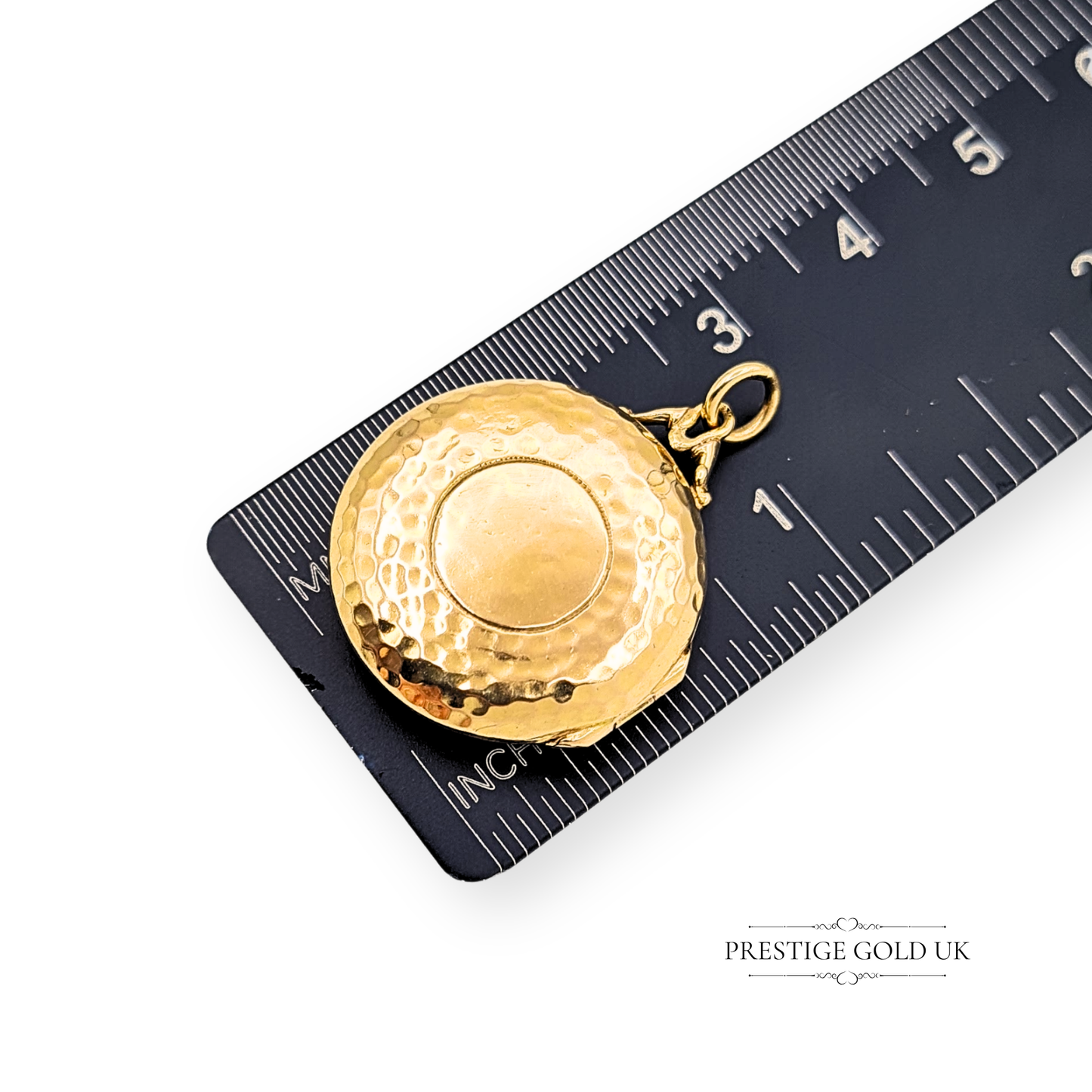 Antique 9ct Gold Hammered Locket, Birmingham 1928, 2.85g