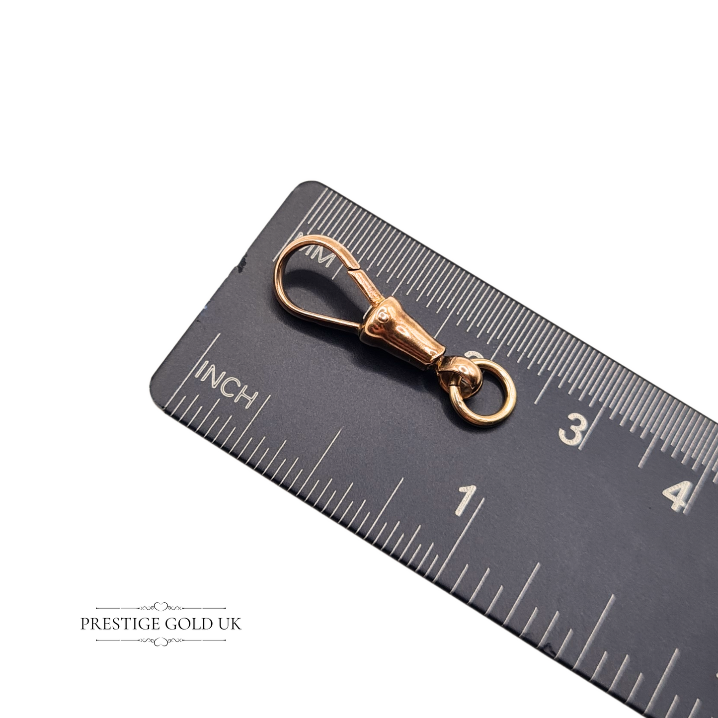 9ct Rose Gold Dog Clip Clasp 23mm Victorian Antique Stamped 9CT