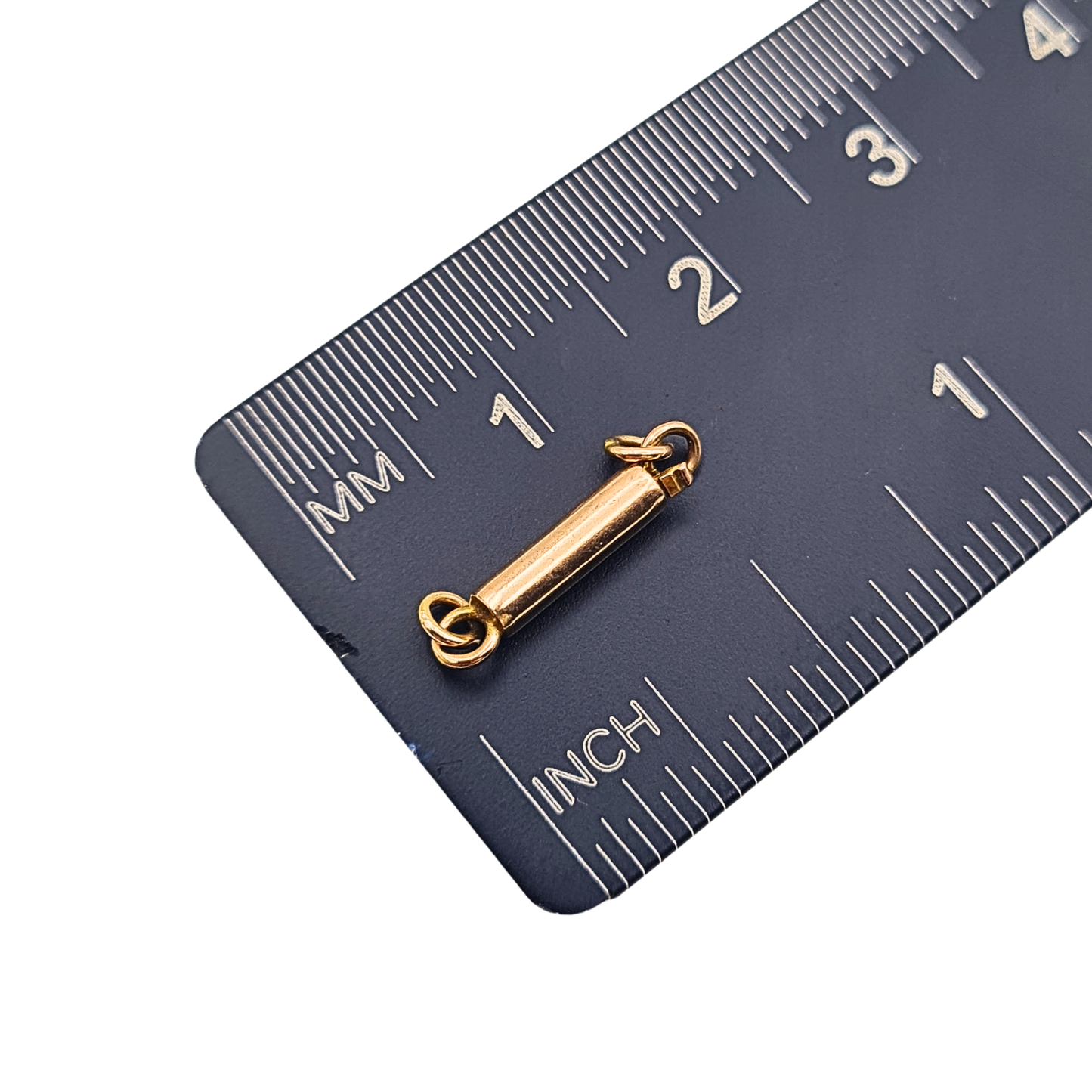 Tiny 9ct Rose Gold Barrel Clasp 16mm Tiny Fine Chain Connector