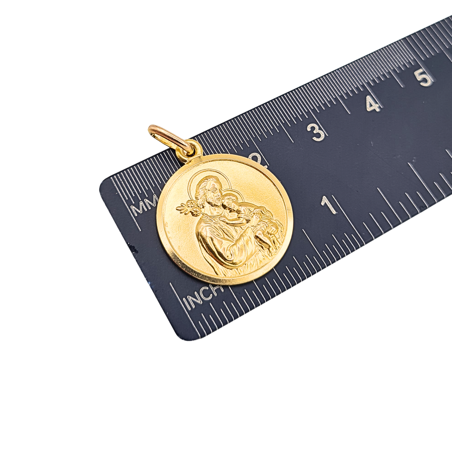 Quality 9ct Gold Saint Joseph Charm Pendant in Solid Gold