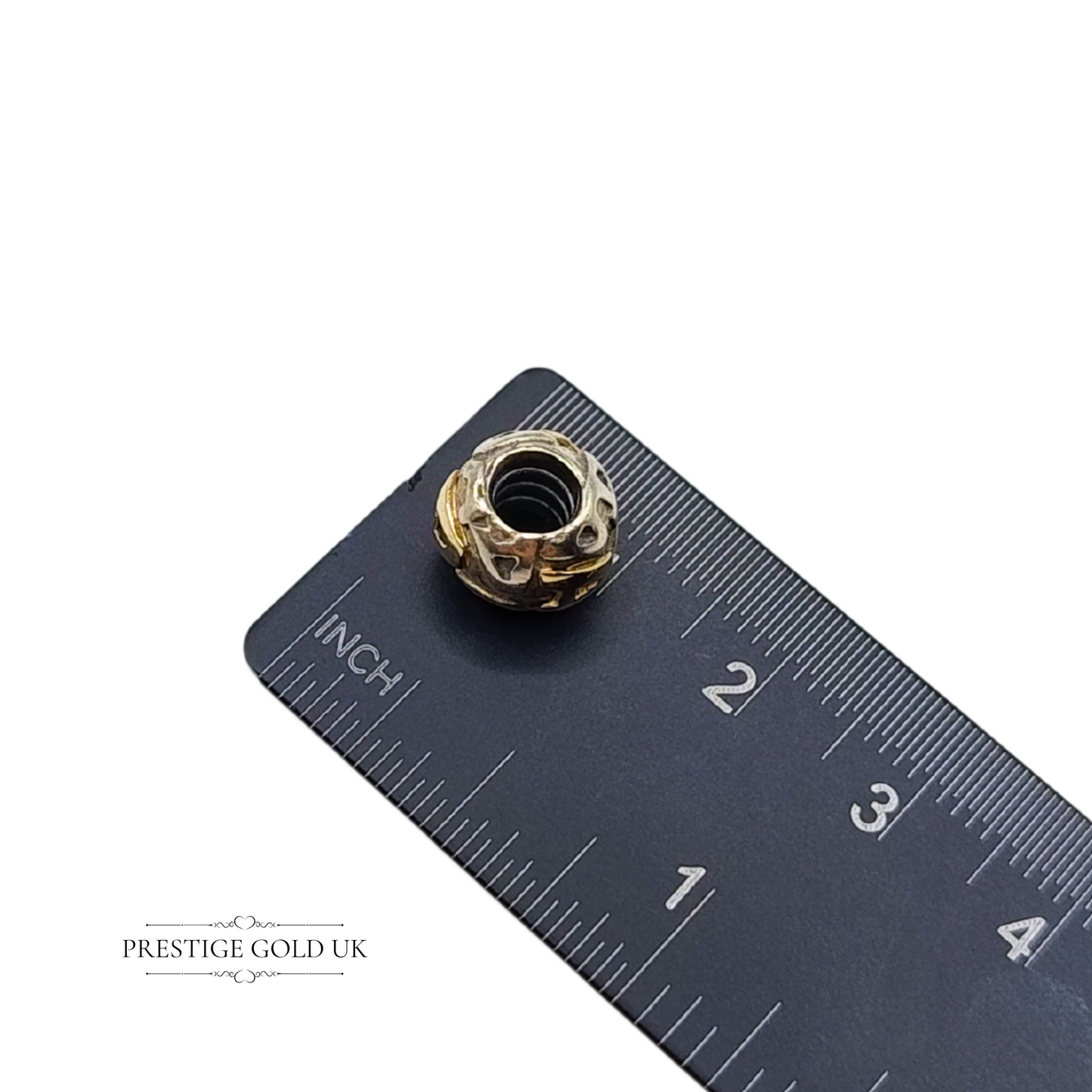 Retired Pandora Alpha A Charm Sterling Silver & 14ct Gold Accents 925 ALE 79029A