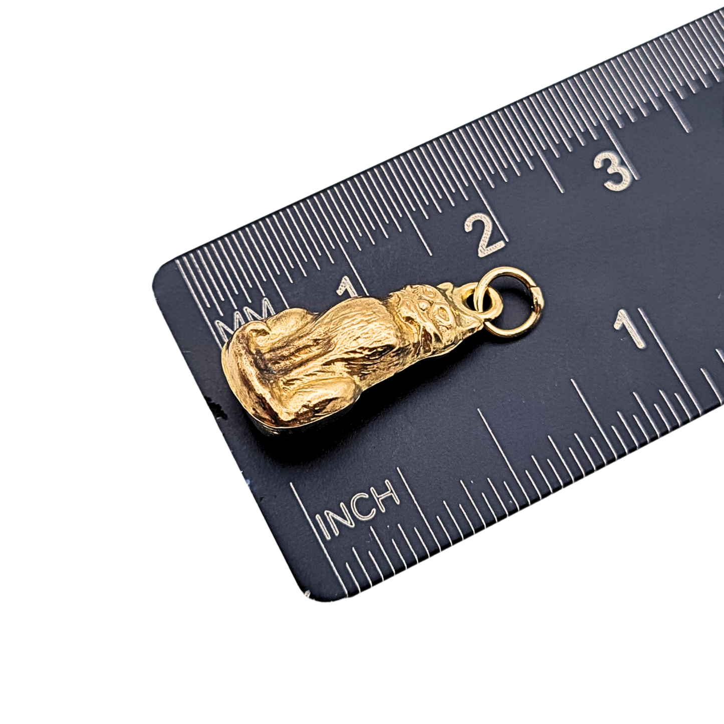 9ct Gold Cat Charm Vintage 1981 Hallmarked Small Sitting Cat Pendant