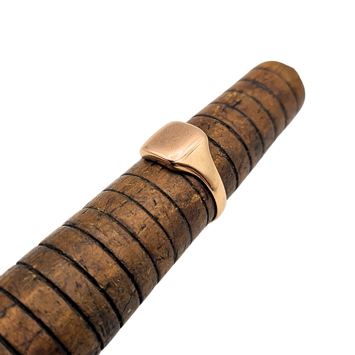 Solid 9ct Rose Gold Signet Ring Birmingham Hallmarked UK H US 4 Pinky