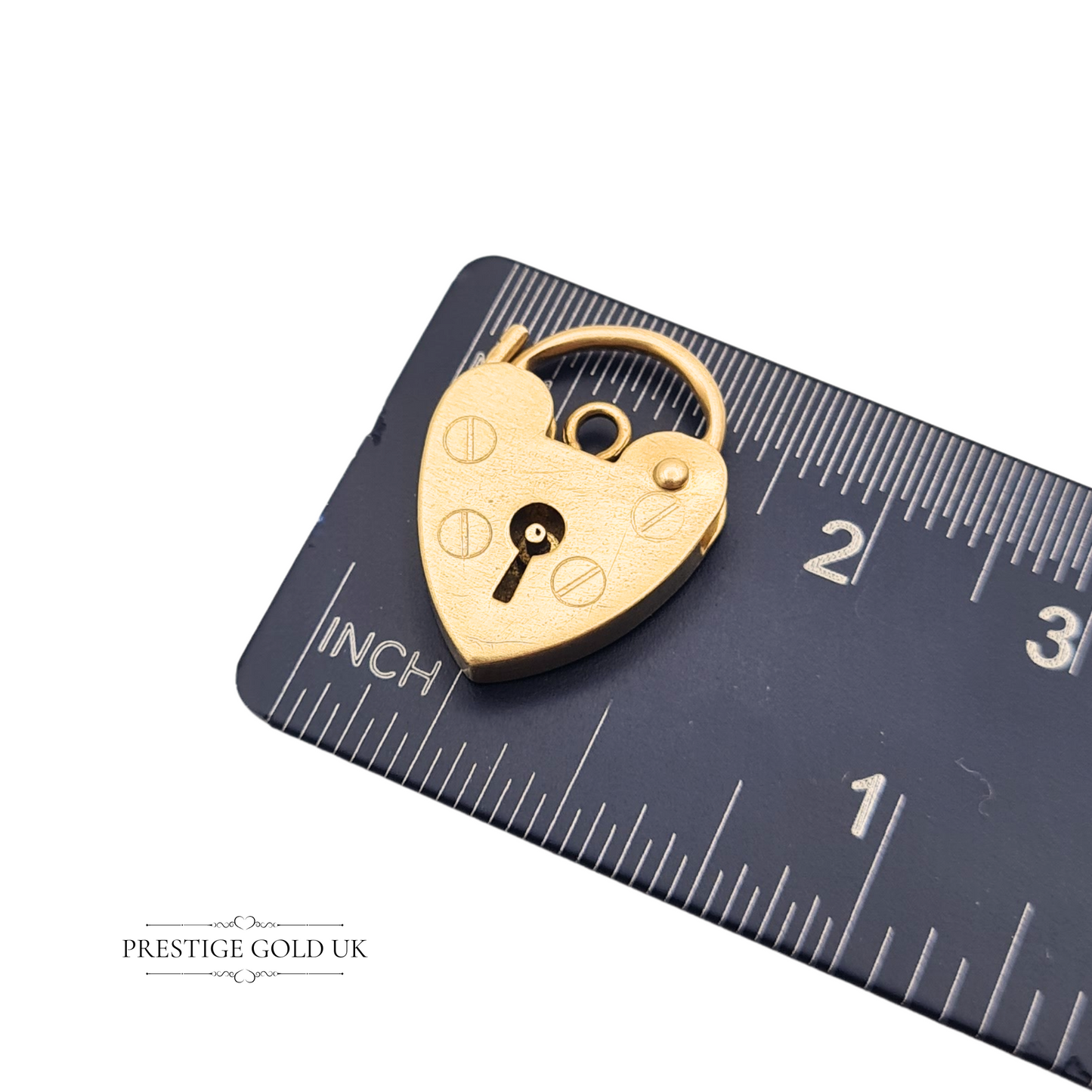 Small 9ct Gold Vintage Heart Padlock, Opening Heart Clasp or Pendant