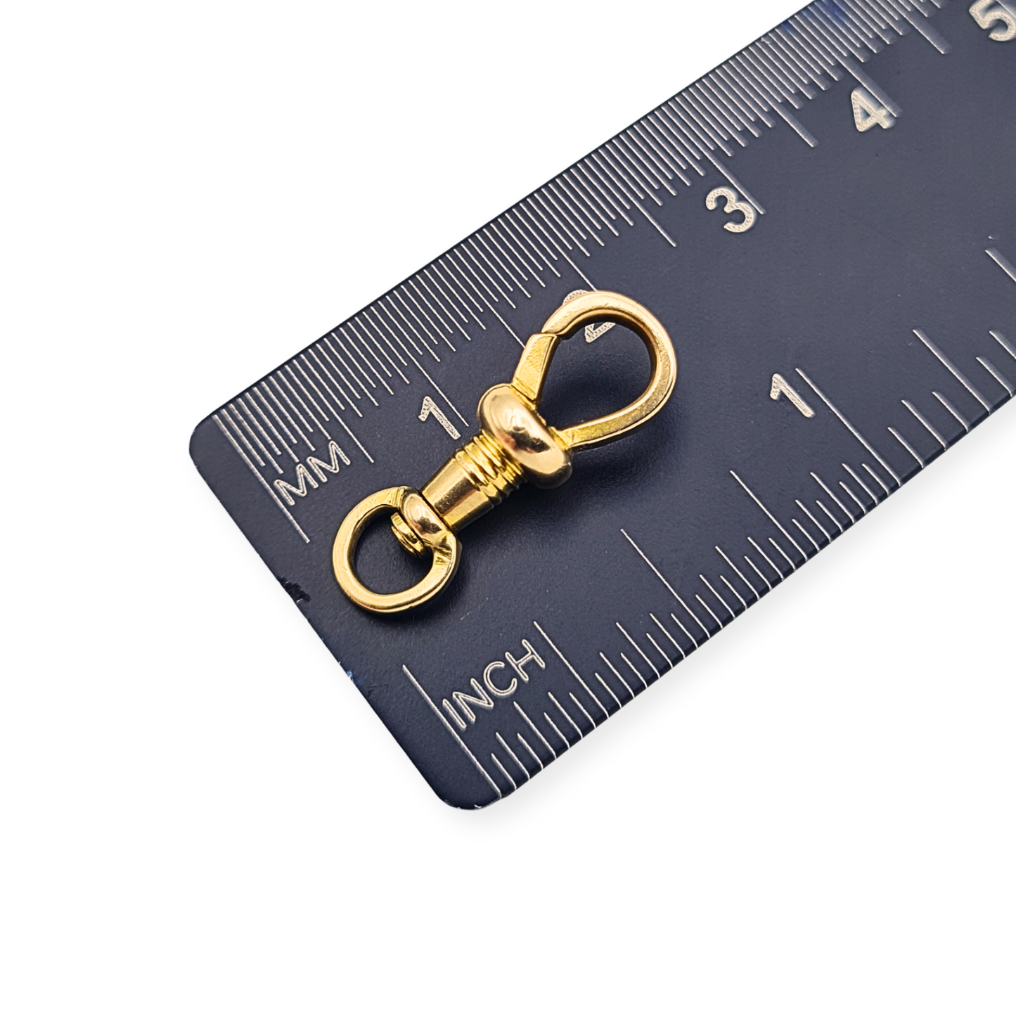 Unique 9ct Yellow Gold Solid Albert Chain Dog Clip Fixed  Watch Chain Clasp