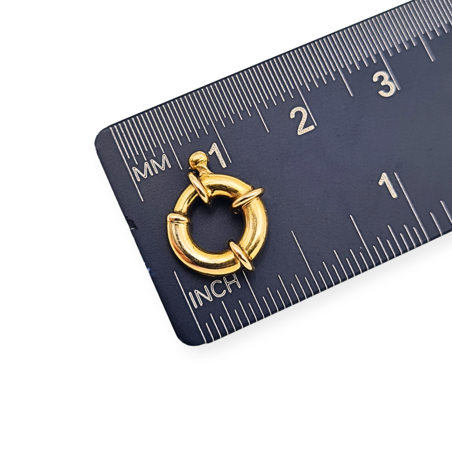 Large 9ct Yellow Gold Large Bolt Ring Clasp 10mm Vintage Sailor Clasp
