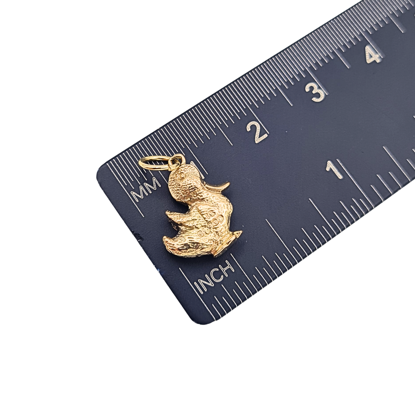 Tiny 9ct Gold Small Solid Duck Charm Pendant London 1993 Hallmarked