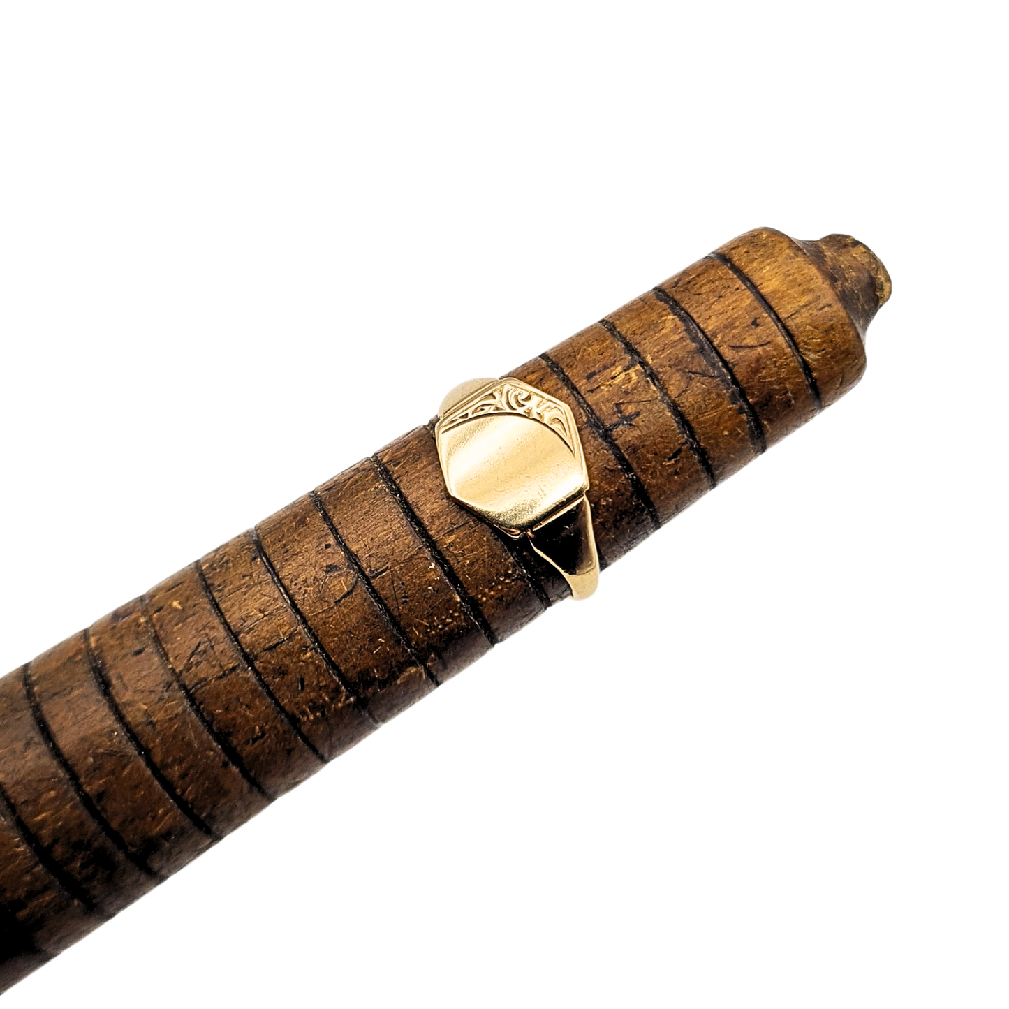 9ct Gold Dainty Pinky Signet Ring, Birmingham 1985, UK G US 3 1/4