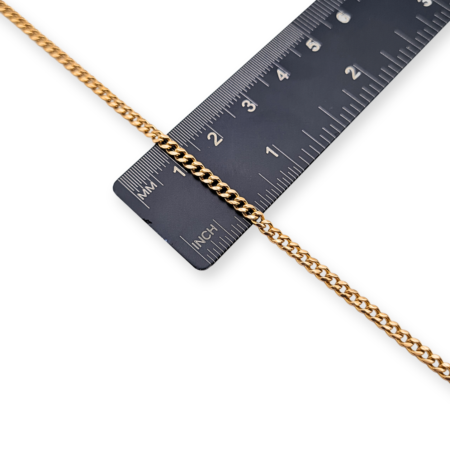 7" Quality  9ct Rose Gold Curb Bracelet, 18cm, Solid Chain