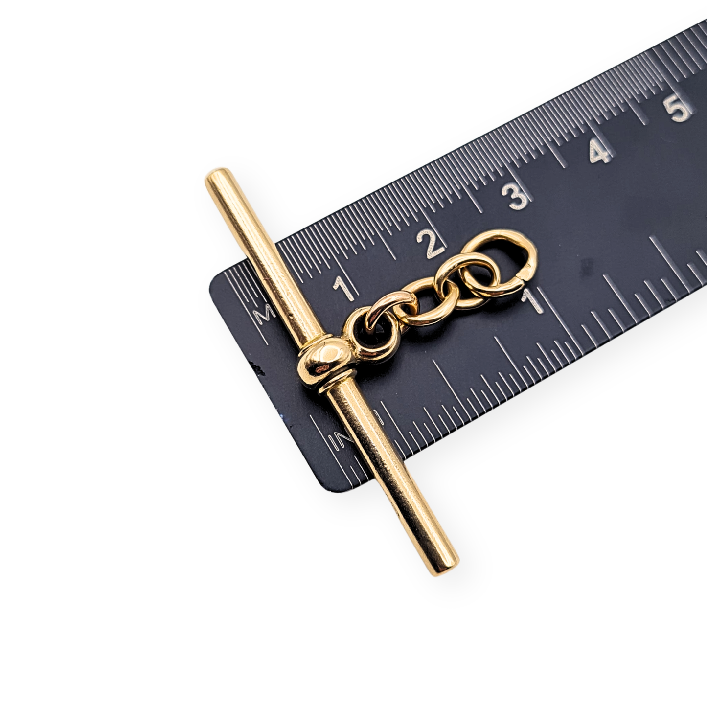 Large Heavy 9ct Yellow Gold Spinning T Bar Pendant Solid Gold