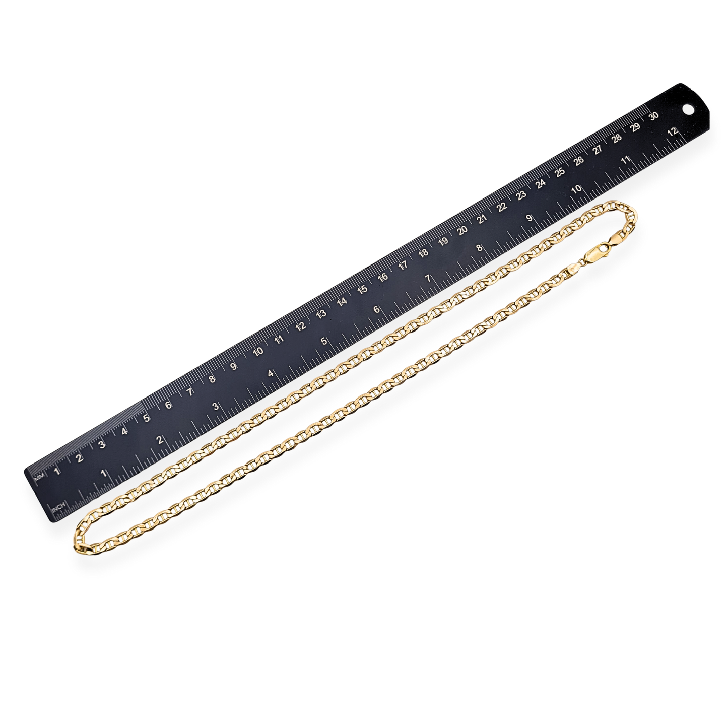 21" Long Large 9ct Gold Anchor Chain Necklace,  Lobster Clasp