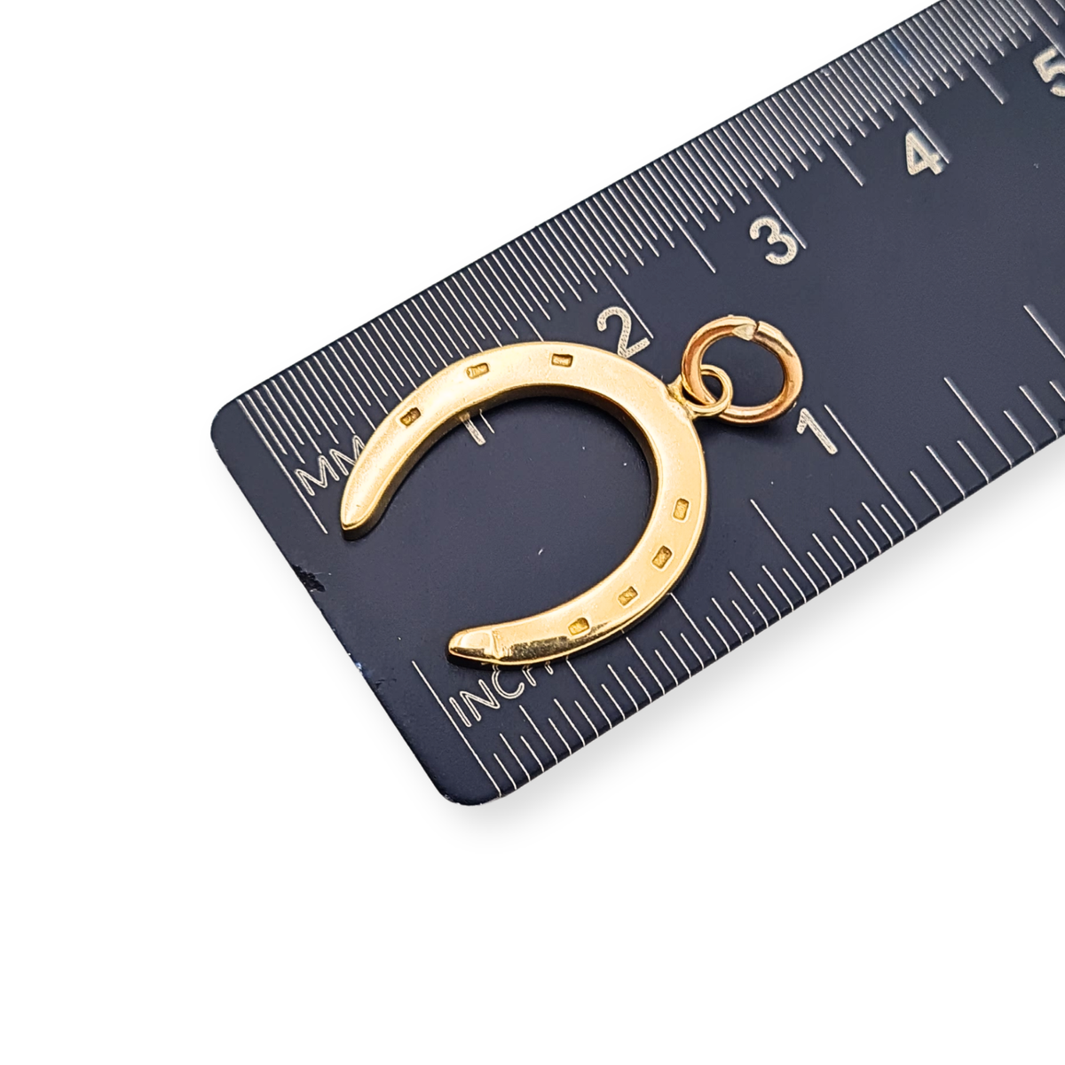 9ct Gold Large Horseshoe Charm Lucky Pendant  Equestrian Gift