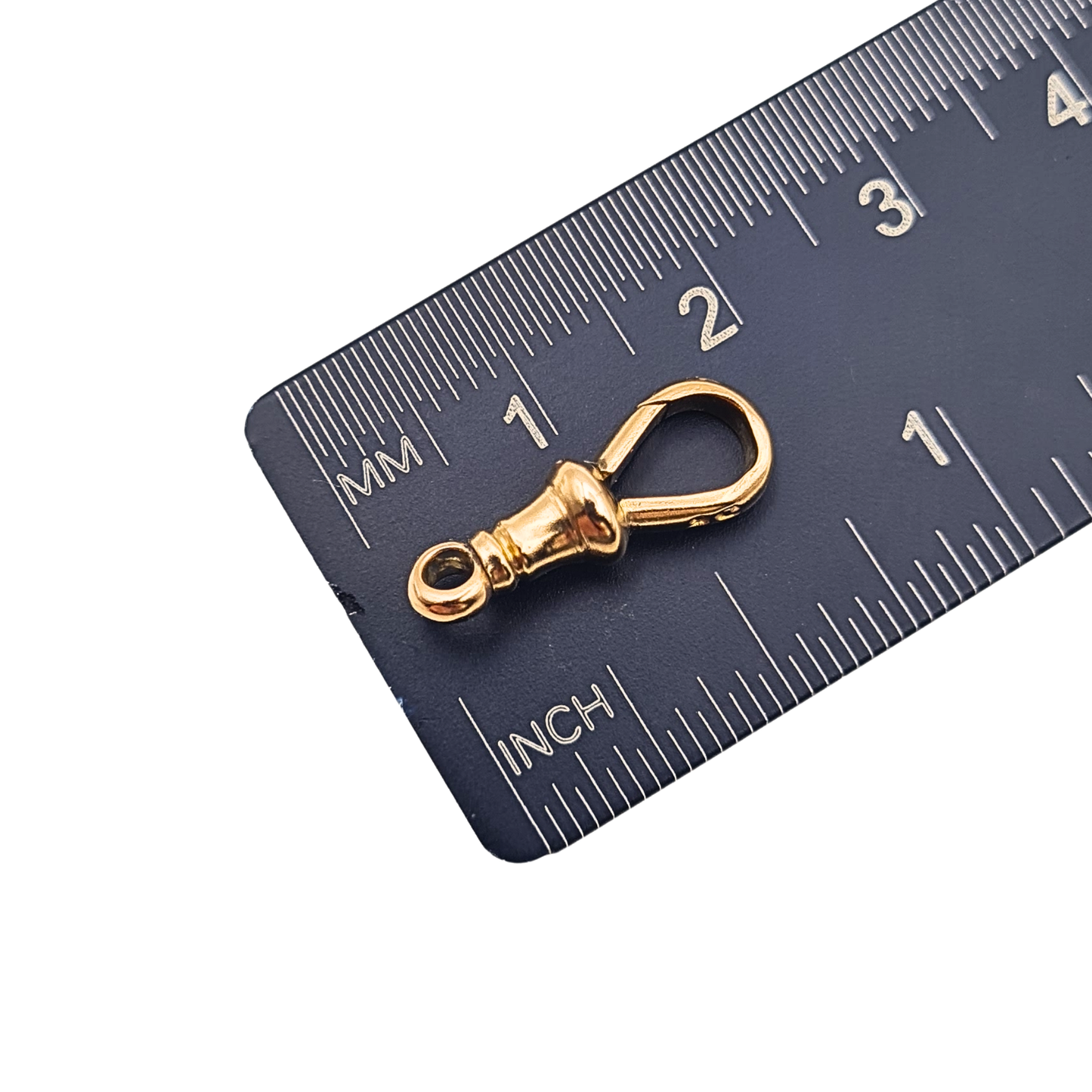 Tiny 9ct Rose Gold Antique Albert Chain Dog Clip Clasp 18mm