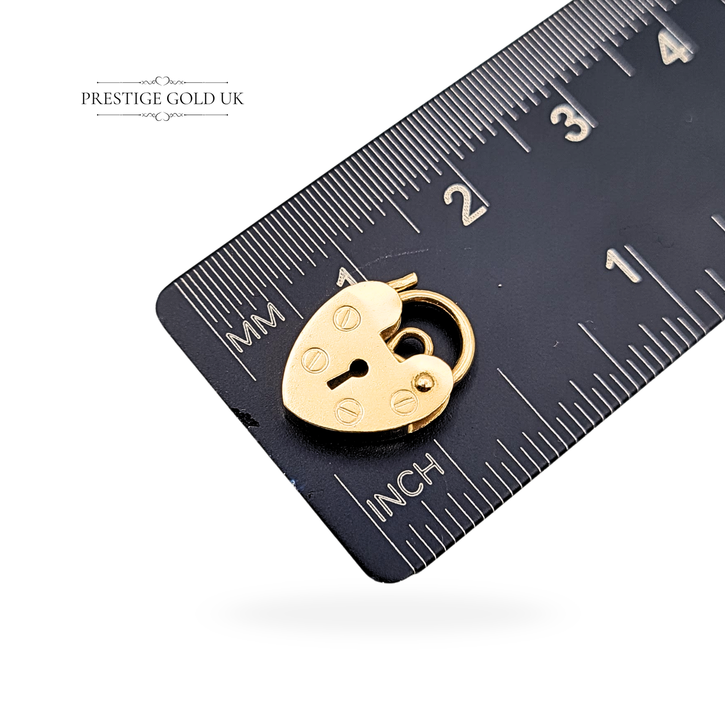 Clearance Item 9ct Gold Tiny Heart Padlock, Opens & Closes Securely
