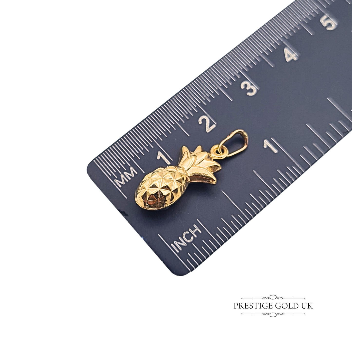 Tiny 9ct Gold Pineapple Charm - Small 9ct Gold Pineapple Charm