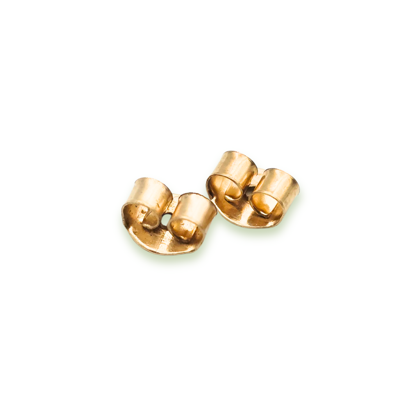 9ct Gold Round Geometric Stud Earrings with Butterfly Backs