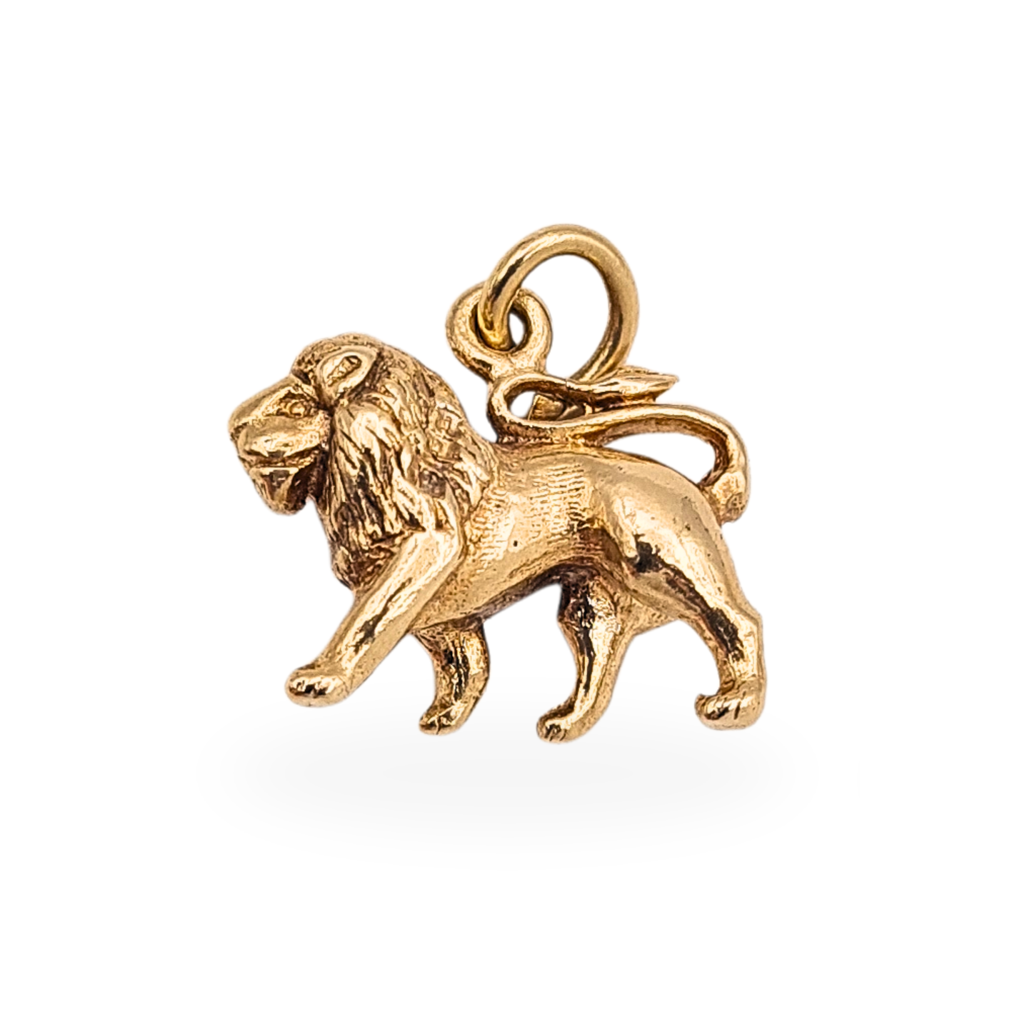 9ct Gold Lion Charm, Birmingham 1989, Lion Pendant
