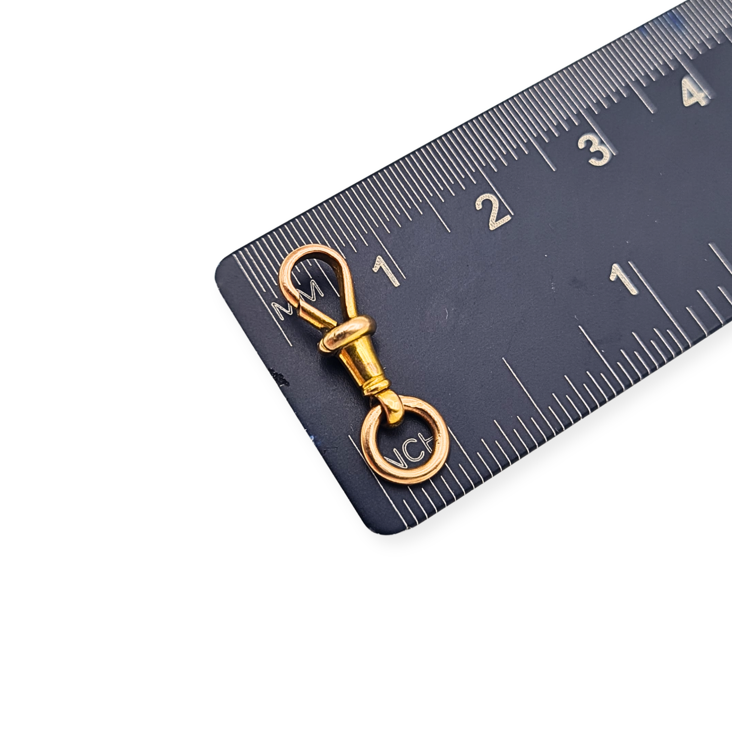 9ct Rose Gold Albert Chain Dog Clip Clasp 19mm Tiny Clip