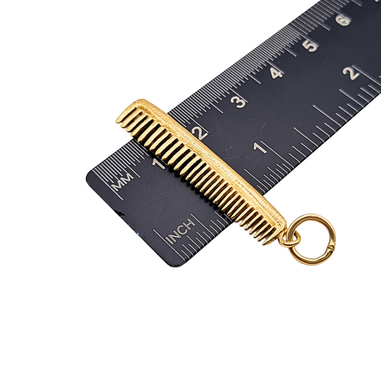 Large 9ct Gold Comb Pendant 4.1g London 1977 Hallmarked