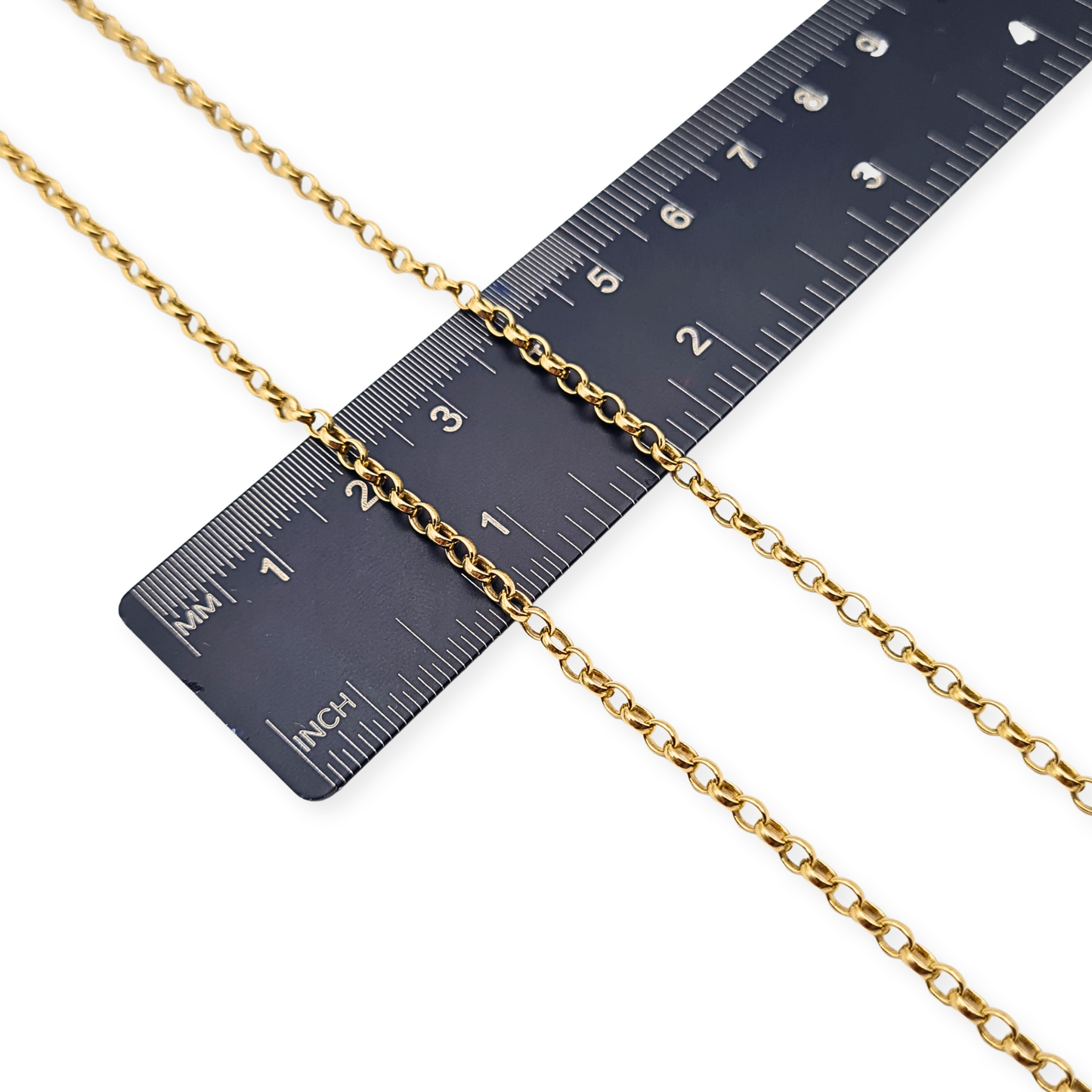 20" 9ct Gold Belcher Chain Necklace Birmingham 1978 Hallmarked