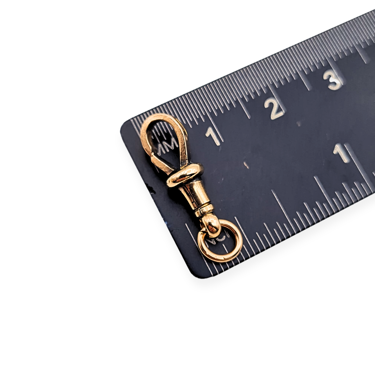 9ct Small Rose Gold Albert Dog Clip, Antique, Square Section