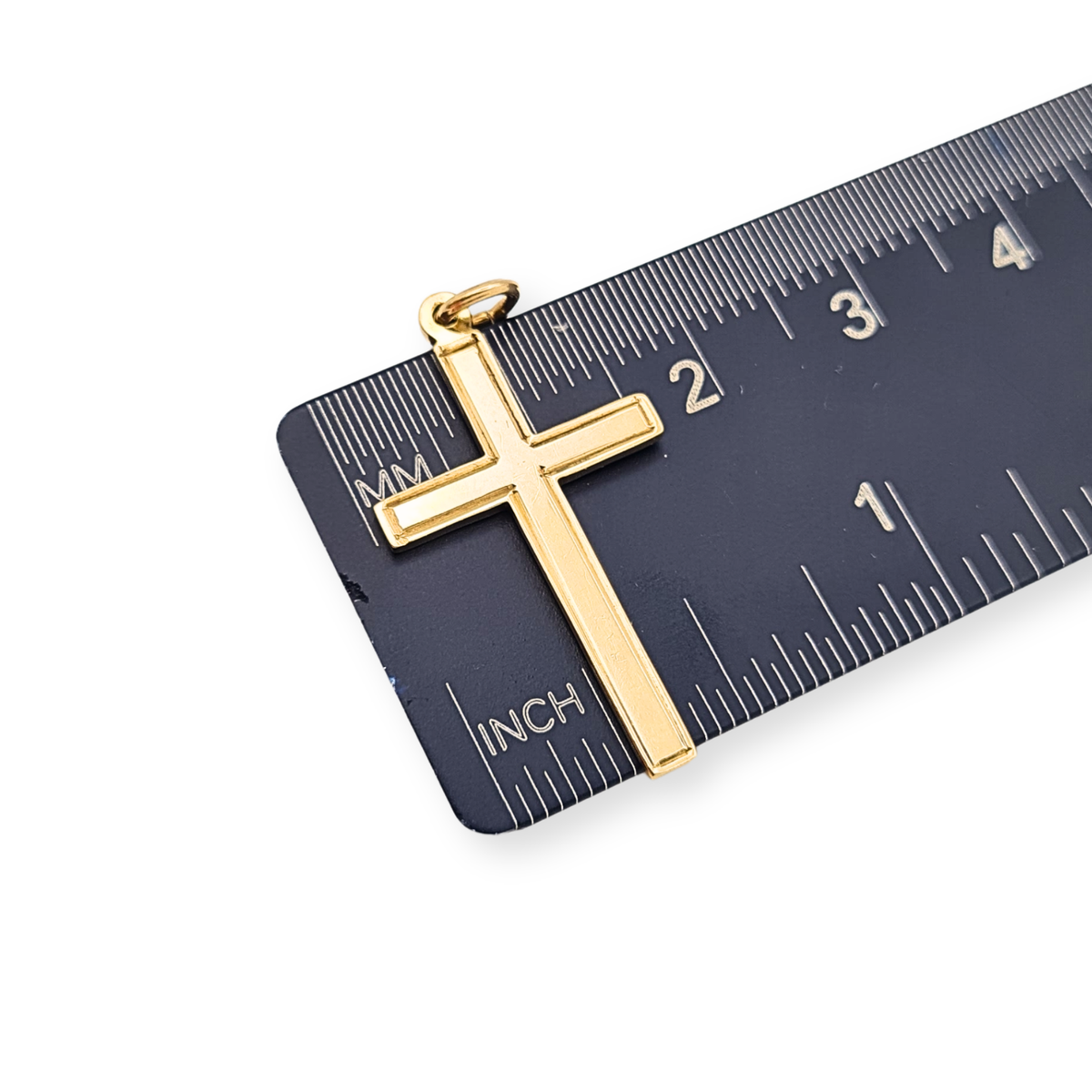 9ct Solid Gold Cross Pendant Christian Crucifix, London 1995 Hallmark