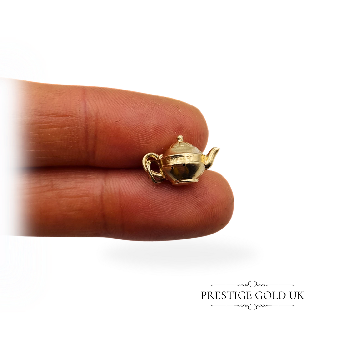 Vintage 9ct Gold Teapot Charm, Hollow Design, Fully Hallmarked Birmingham 1990